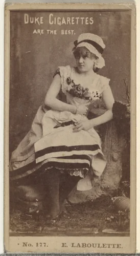 Card Number 177, E. Laboulette, from the Actors and Actresses series (N145-6) issued by Duke Sons & Co. to promote Duke Cigarettes by W. Duke, Sons & Co., photograph, 1880-1889