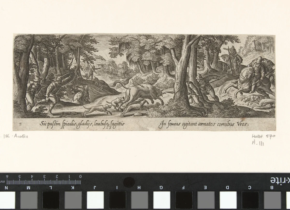 Stierenjacht by Unknown, print, 1582-1636