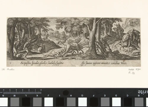 Stierenjacht by Unknown, print, 1582-1636