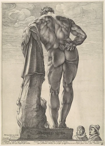 Farnese Hercules by Hendrick Goltzius, print, 1587-1617