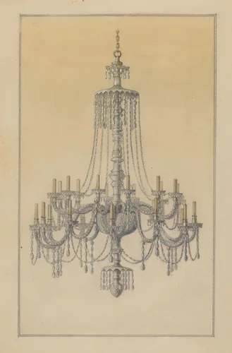 Chandelier by Simon Weiss, index of american design, 1935-1942