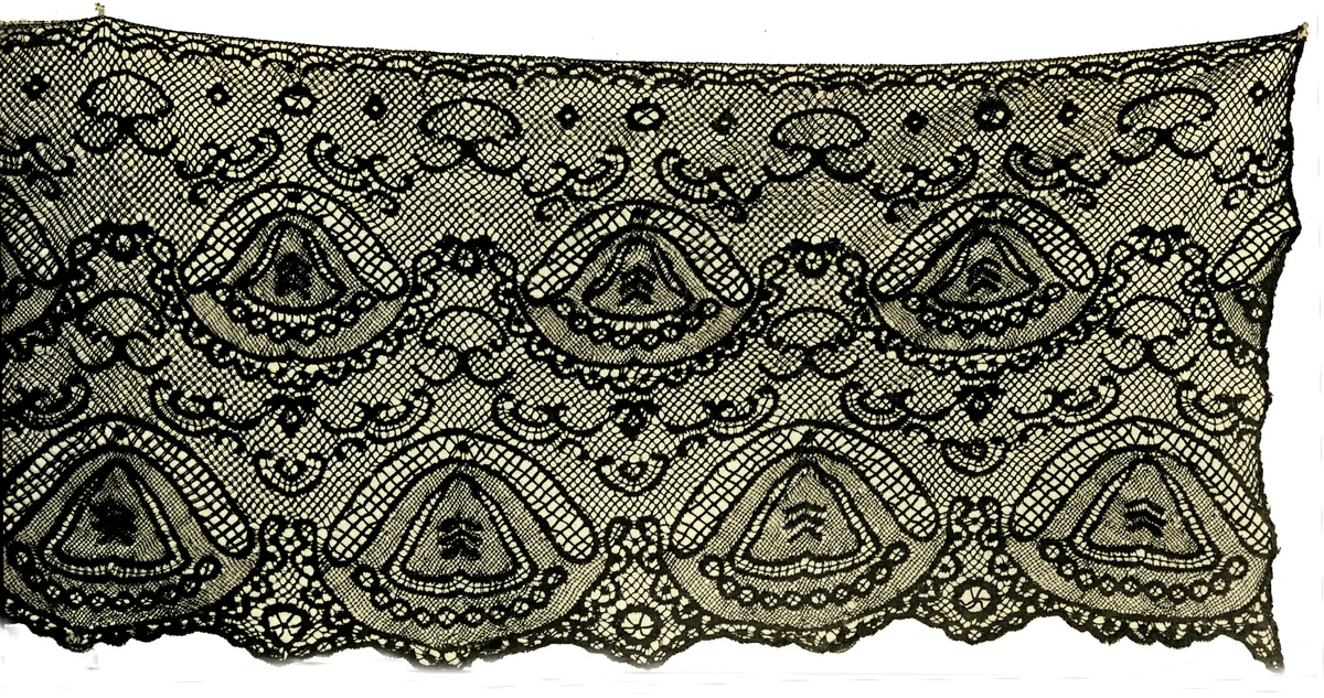 Flounce by France, Le Puy or Spain, Barcelona, textile, 1875-1900