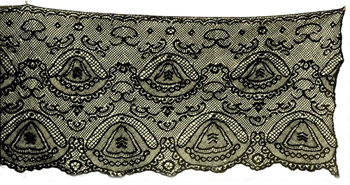 Flounce by France, Le Puy or Spain, Barcelona, textile, 1875-1900