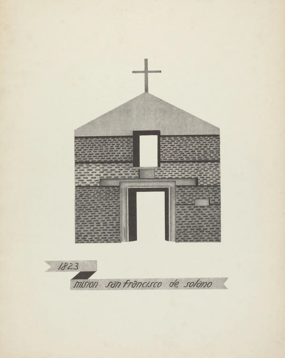 Mision San Francisco de Solano by James Jones, index of american design, 1912-1942