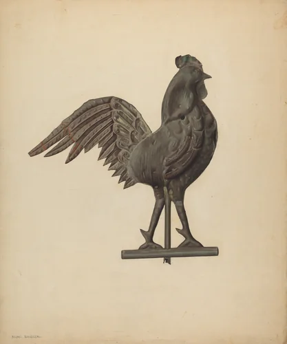 Weather Vane - Cock by Selma Sandler, index of american design, 1938