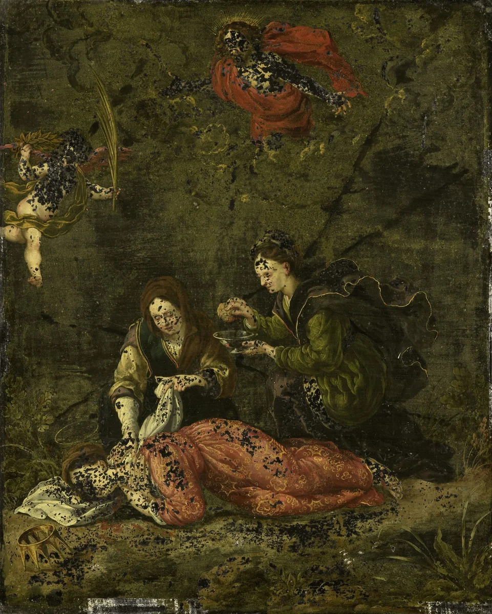 Death of St Cecilia by anonymous, painting, 1600