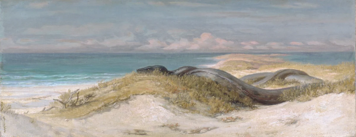 Lair of the Sea Serpent by Elihu Vedder, artwork, 1896-1899