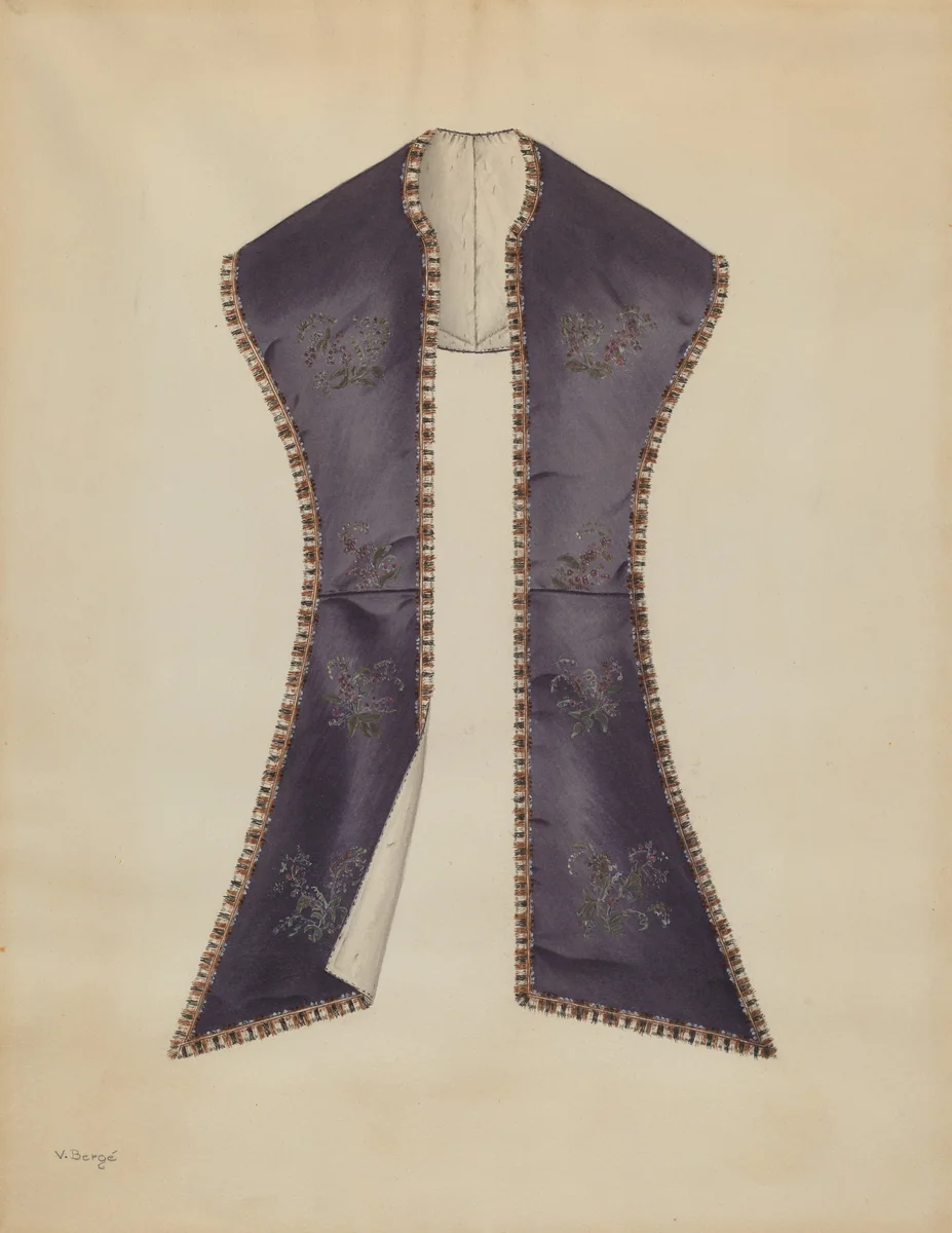 Pelerine by Virginia Berge, index of american design, 1935-1942