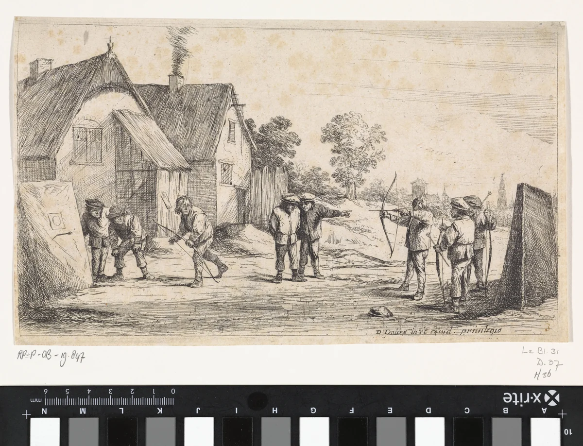 Boogschieters by anonymous, print, 1626-1690