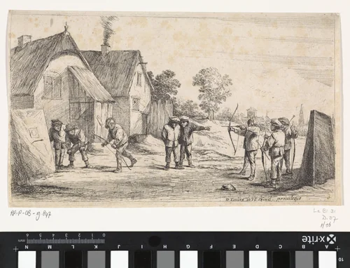 Boogschieters by anonymous, print, 1626-1690