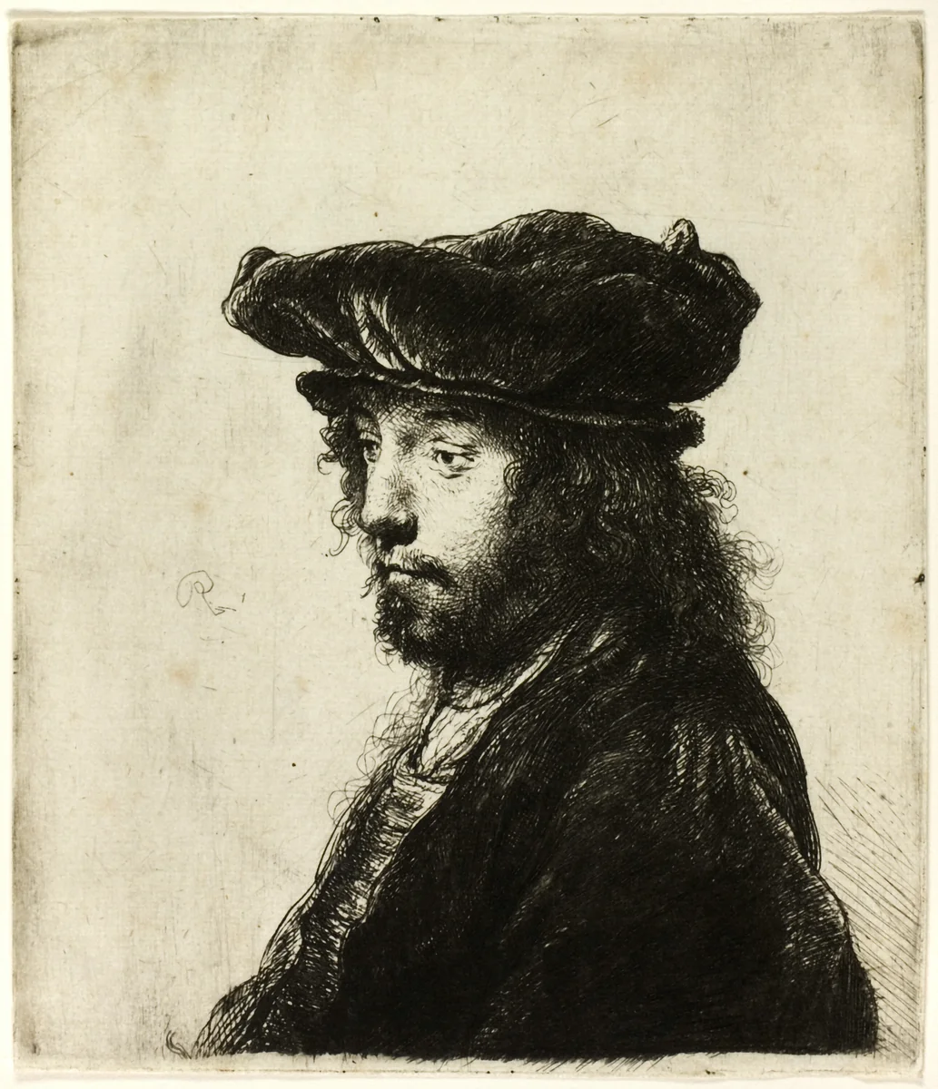 The Fourth Oriental Head by Rembrandt van Rijn, print, 1630-1640