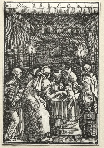 The Fall and Redemption of Man: Joachim's Offering Rejected by the High Priest by Albrecht Altdorfer, print, 1510-1520