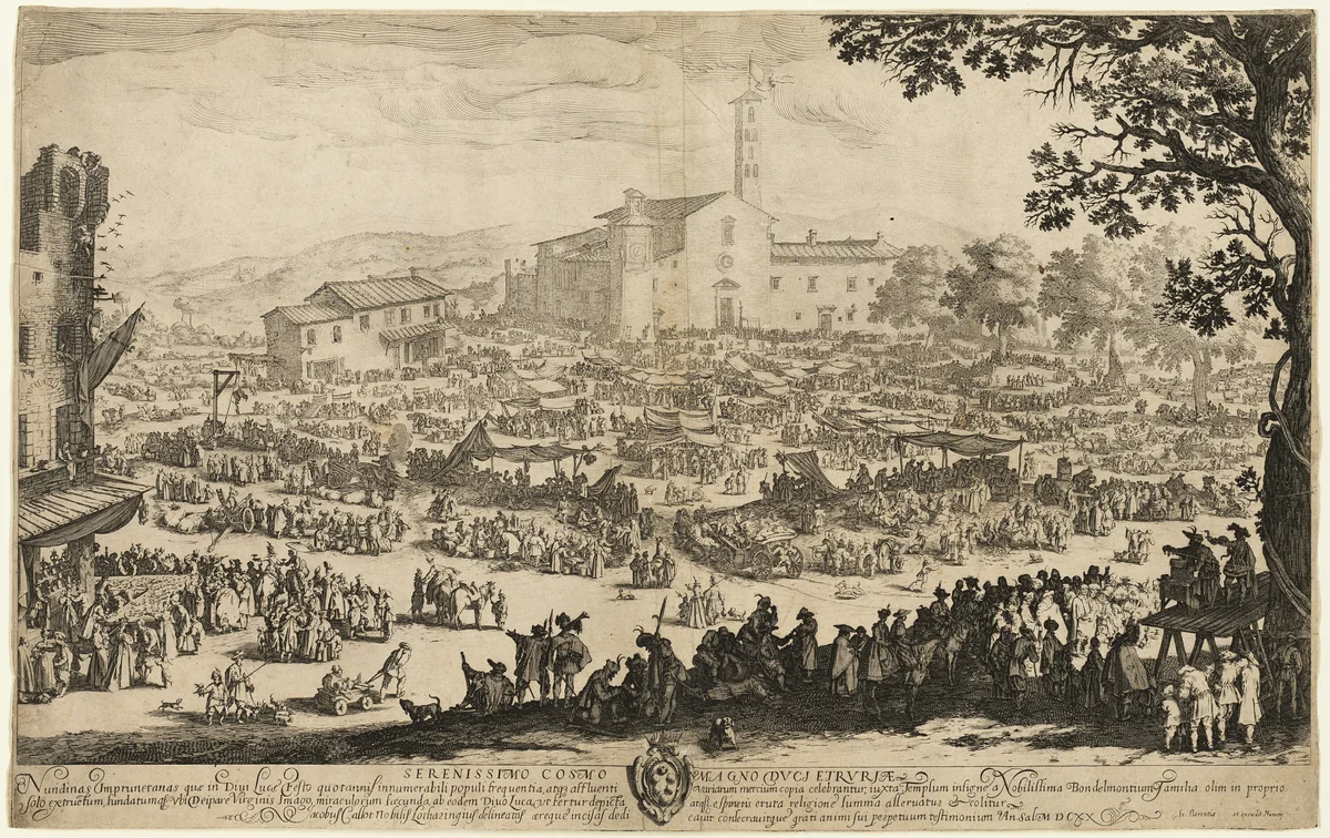 The Fair at Impruneta by Jacques Callot, print, 1622