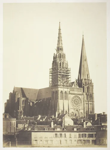 Chartres Cathedral, West Facade by Bisson Frères, photograph, 1854