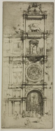 The Clock Tower, Venice by Donald Shaw MacLaughlan, print, 1909
