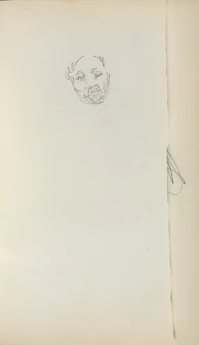 Italian Sketchbook: Head of a Man (page 221) by Maurice Prendergast, book, 1898-1899