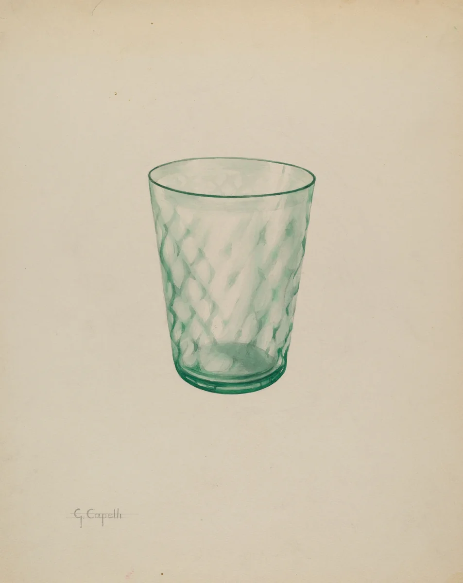 Tumbler by Giacinto Capelli, index of american design, 1937