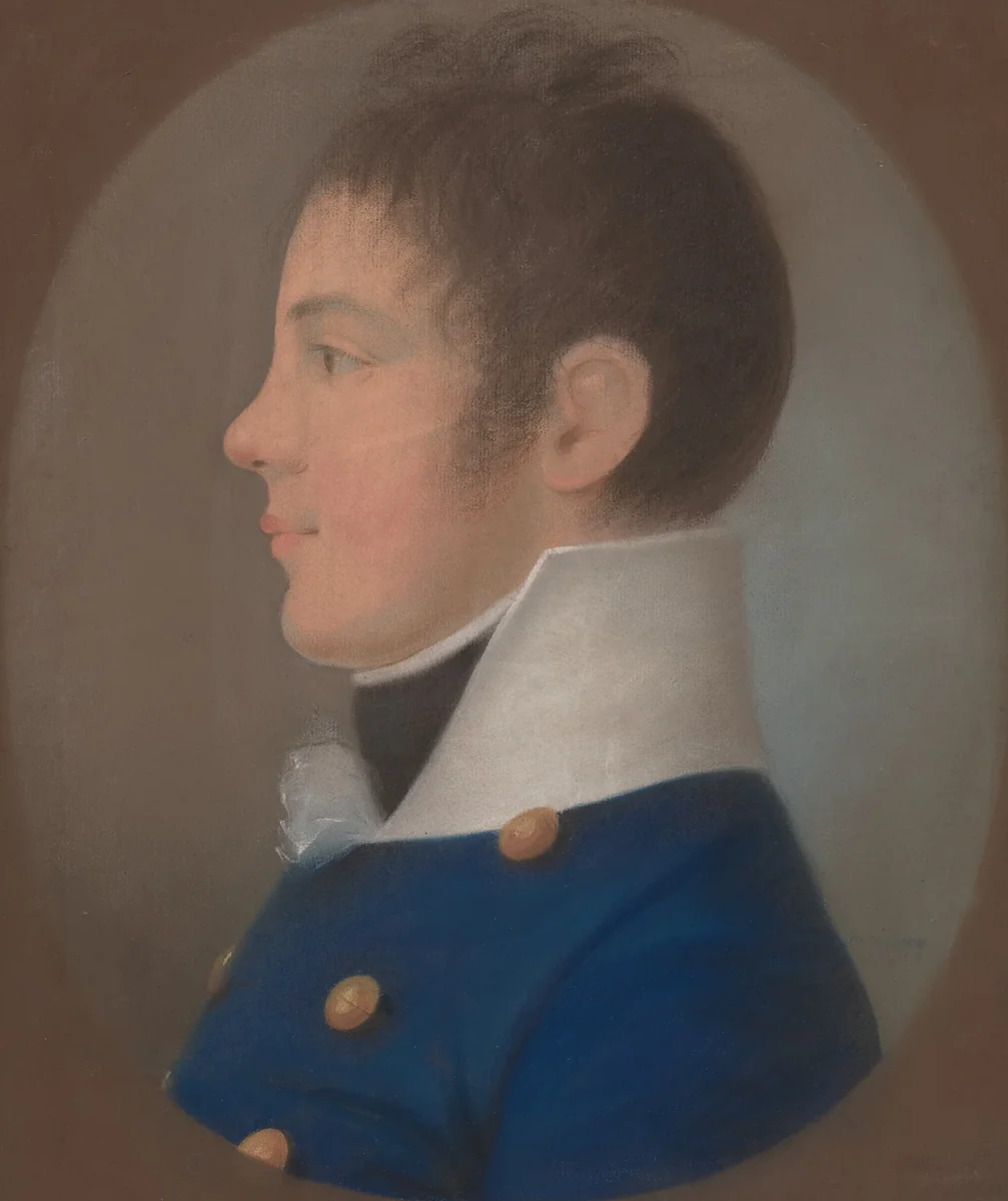 Portrait of a Young Man in Profile by European 19th Century, drawing, 1800