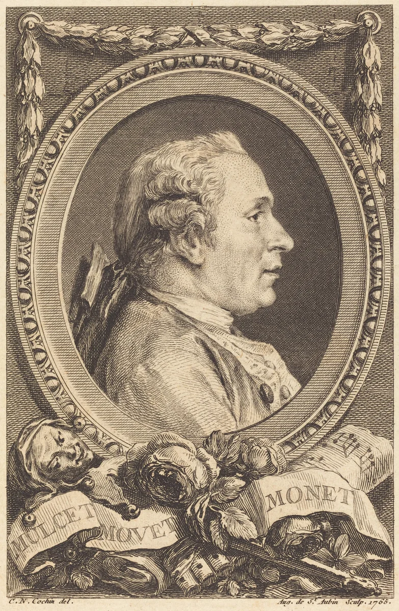 Jean Monnet by Augustin de Saint-Aubin
Charles-Nicolas Cochin II, print, 1765