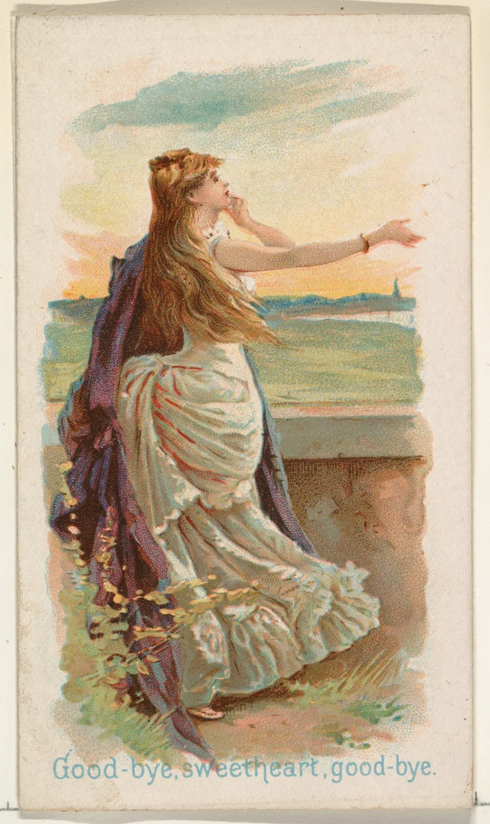 Good Bye, Sweetheart, Good Bye, from the Illustrated Songs series (N116) issued by W. Duke, Sons & Co. to promote Honest Long Cut Tobacco by W. Duke, Sons & Co., print, 1893