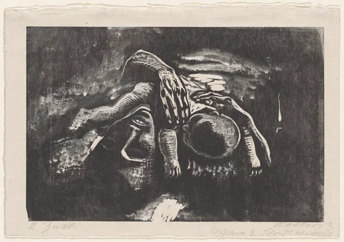 The Widow II (Die Witwe II), state II/II. Rejected third version of plate 5 of War (Krieg). by Käthe Kollwitz, print, 1922