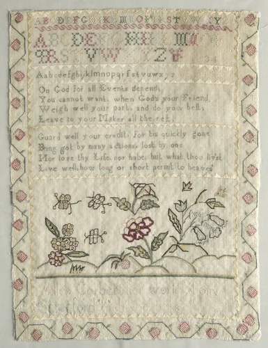 Sampler by Alles Corbett, other, 1755