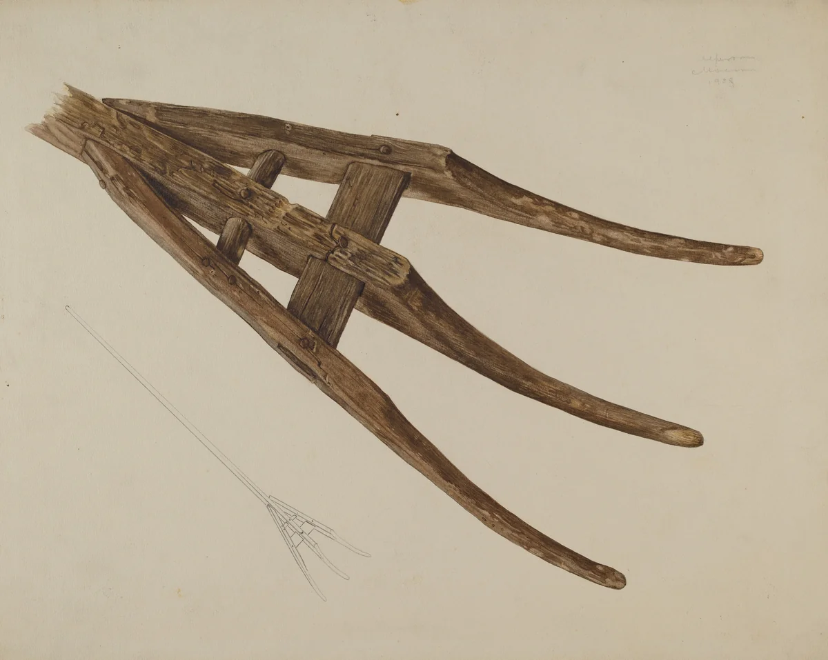 Hay Fork by Alfonso Moreno, index of american design, 1938