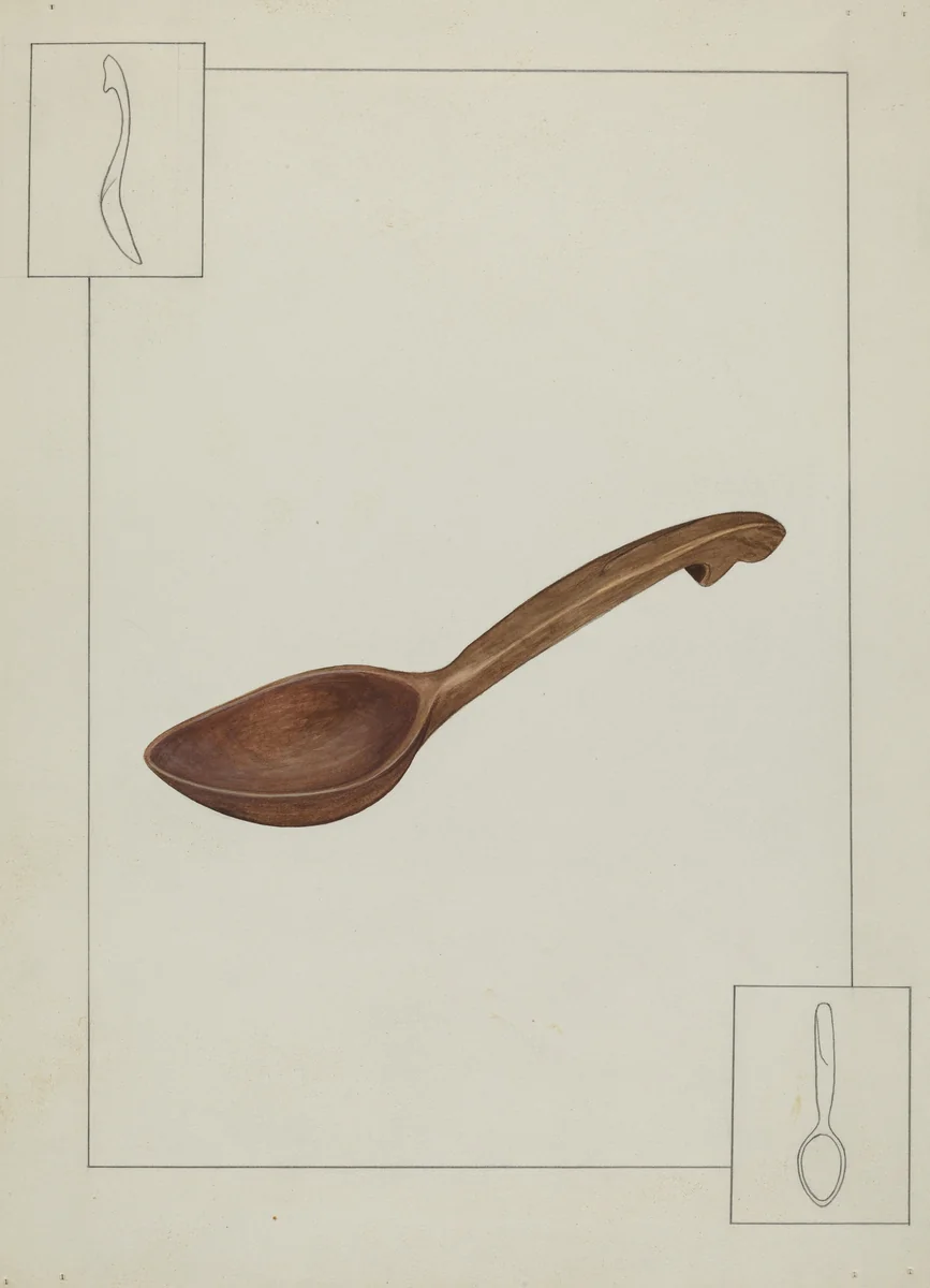 Wooden Spoon by American 20th Century, index of american design, 1935-1942