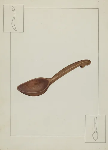 Wooden Spoon by American 20th Century, index of american design, 1935-1942