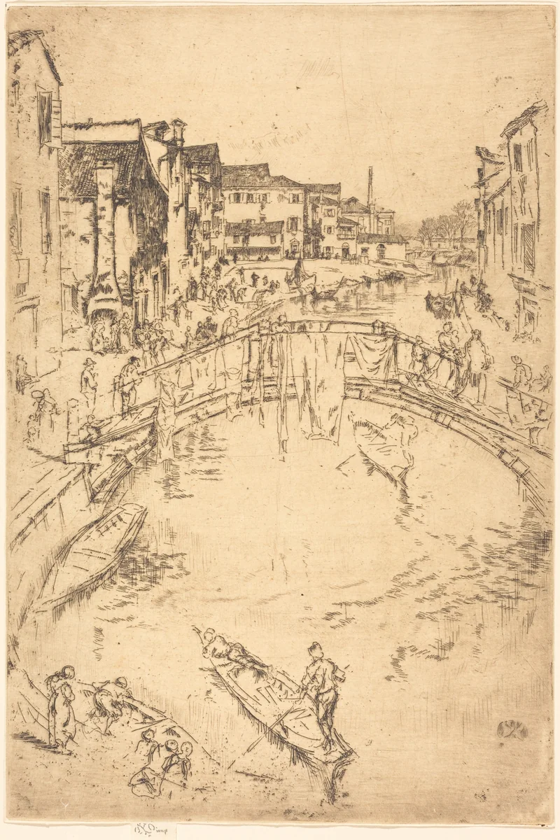 The Bridge, Santa Marta by James McNeill Whistler, print, 1879-1880