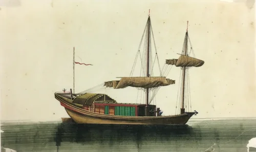 Ship paintings by China, painting, 1834-1866