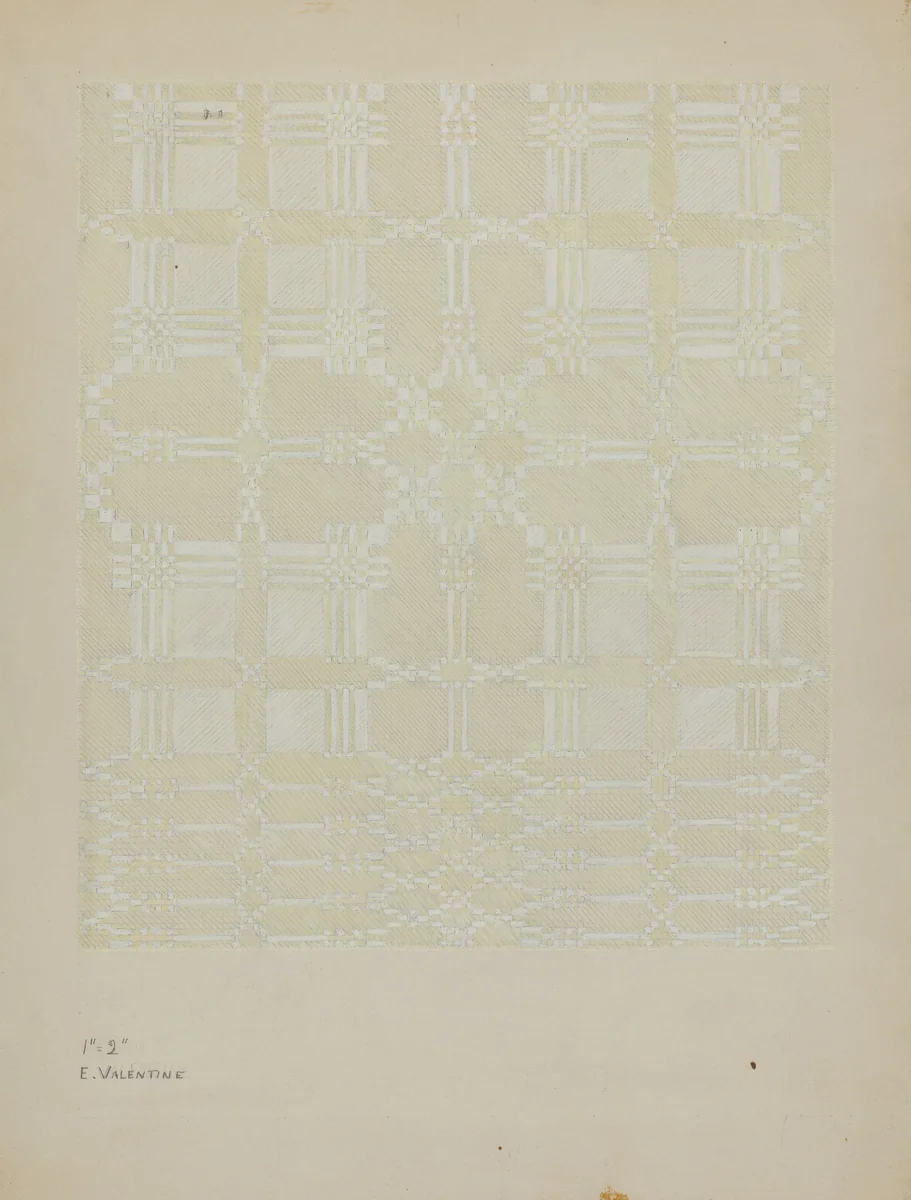 Coverlet by Elizabeth Valentine, index of american design, 1940