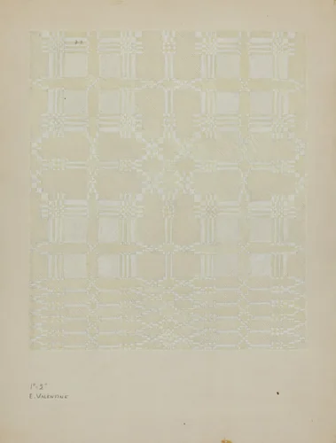 Coverlet by Elizabeth Valentine, index of american design, 1940