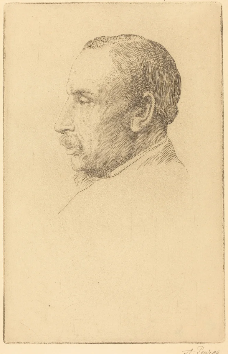 Professor W. Cawthorne Unwin by Alphonse Legros, print, 1837-1911
