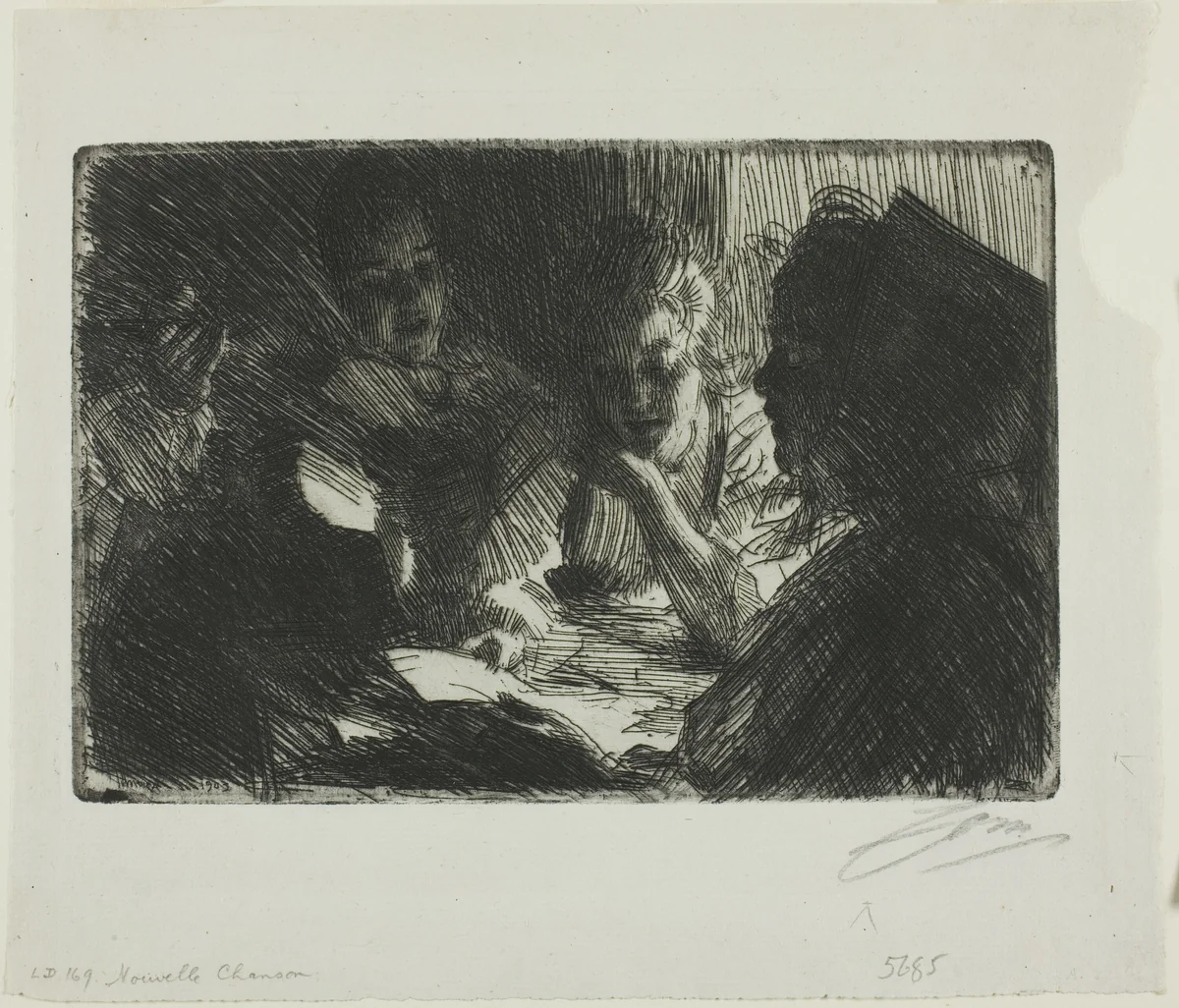 The New Ballad by Anders Zorn, print, 1903