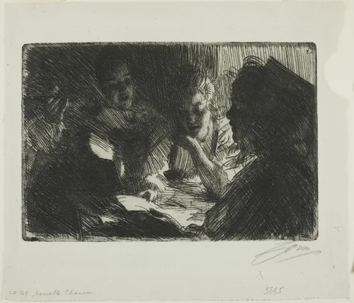 The New Ballad by Anders Zorn, print, 1903