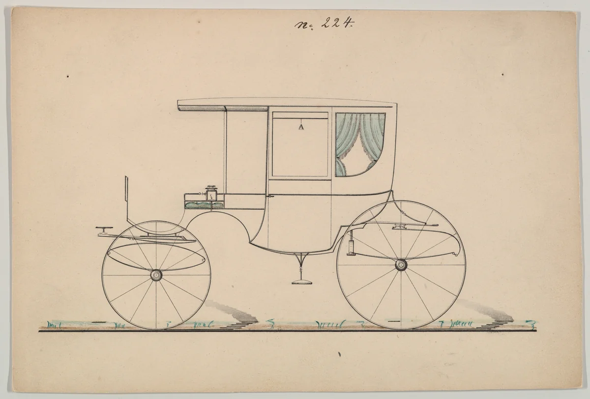 Rockaway #224 by Brewster & Co., drawing, 1860