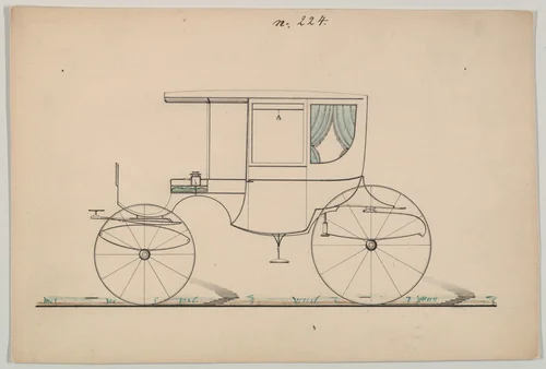 Rockaway #224 by Brewster & Co., drawing, 1860