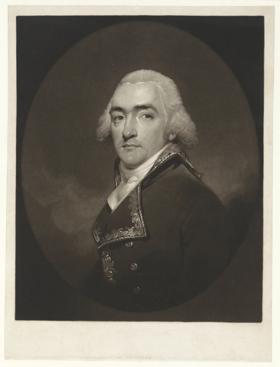 Portret van Herman Willem Daendels by Charles Howard Hodges, print, 1795