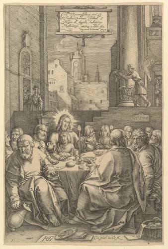 The Last Supper, from "The Passion of Christ" by Hendrick Goltzius, print, 1598