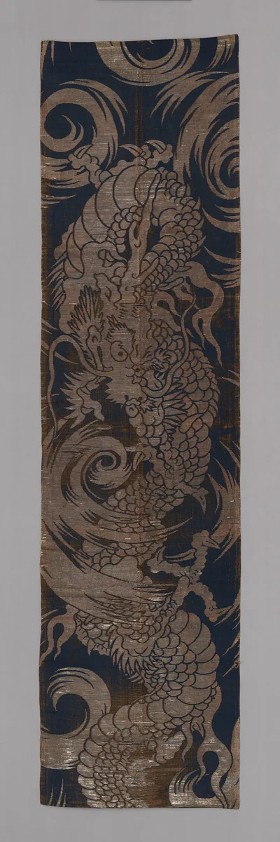 Tobari (Temple Banner Fragment) by Japan, textile, 1600-1850