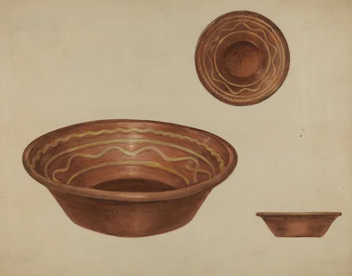 Pa. German Pie Plate by Mina Lowry, index of american design, 1936