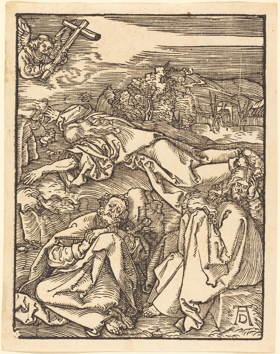 Christ on the Mount of Olives by Albrecht Dürer, print, 1509-1510