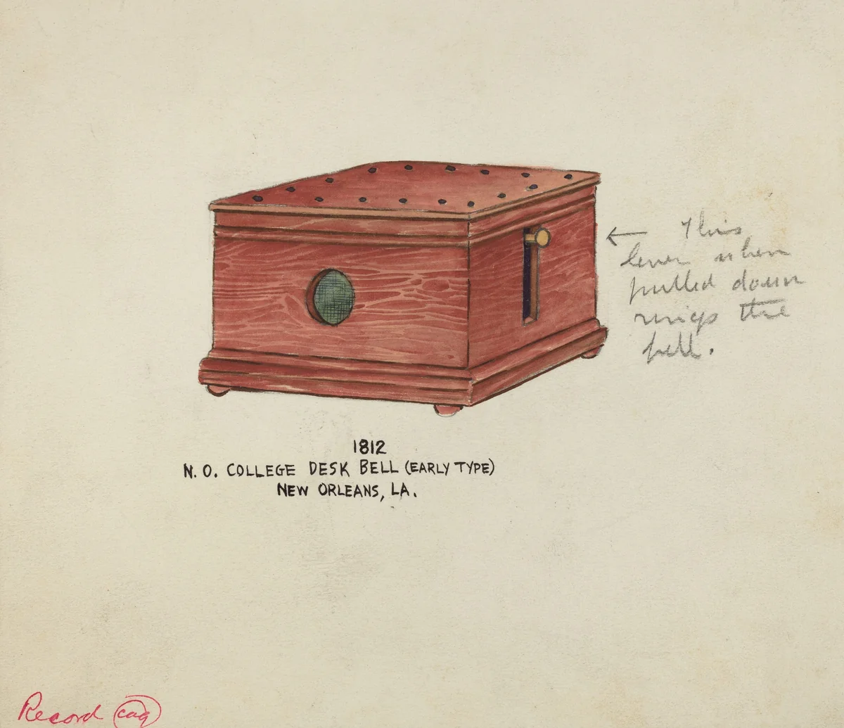 Desk Bell by American 20th Century, index of american design, 1935-1942