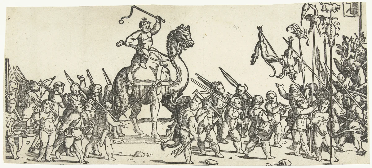 Kinderkruistocht by Monogrammist LIW, print, 1522-1532