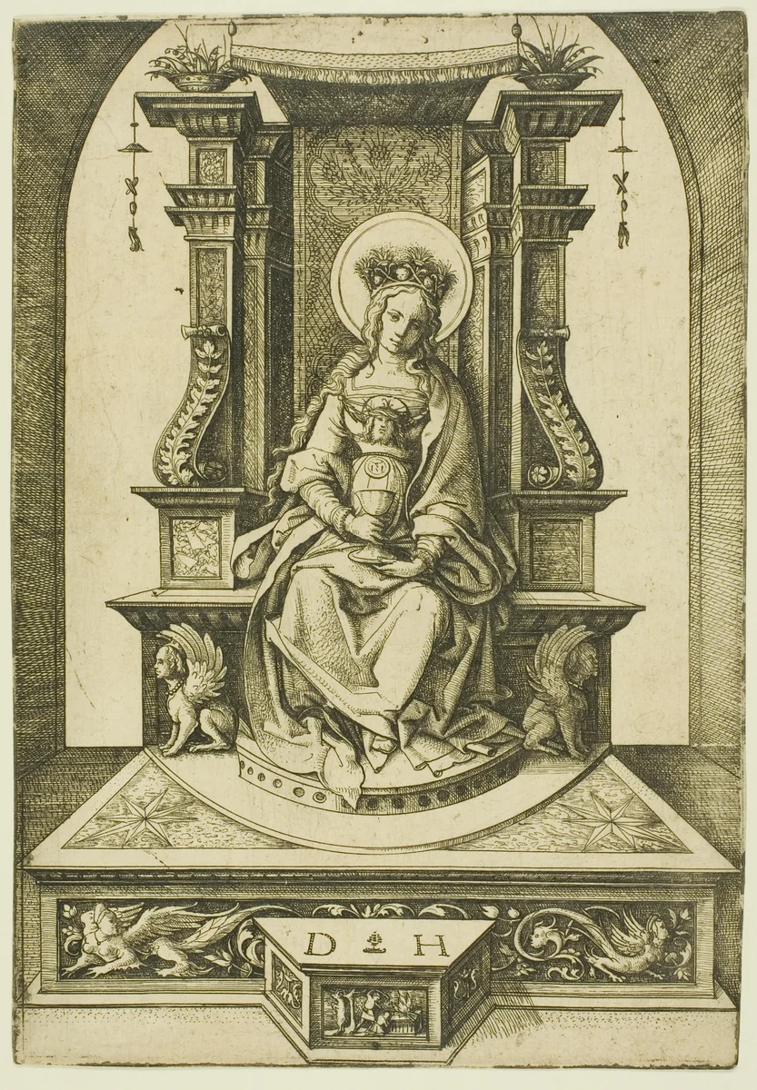 The Church Enthroned by Daniel Hopfer, print, 1490-1536