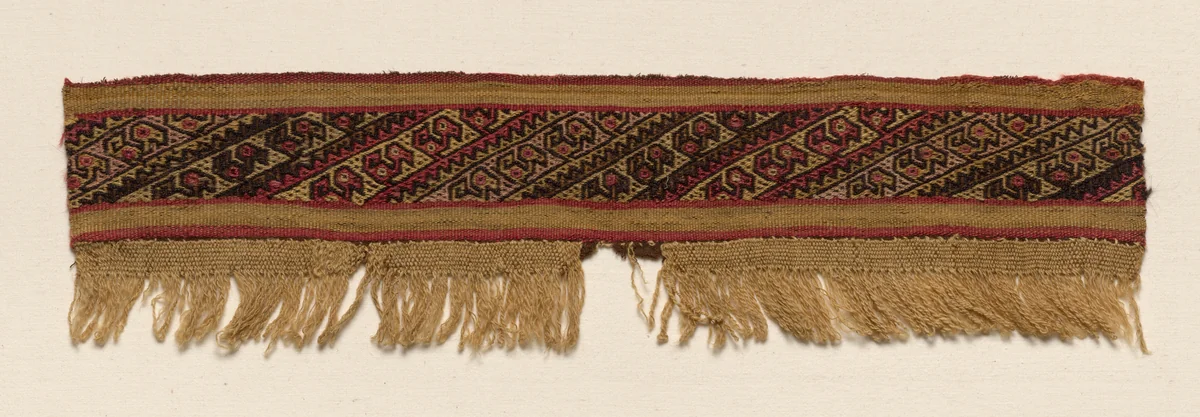 Three Fragments of a Border by Unknown, textile, 1100-1400