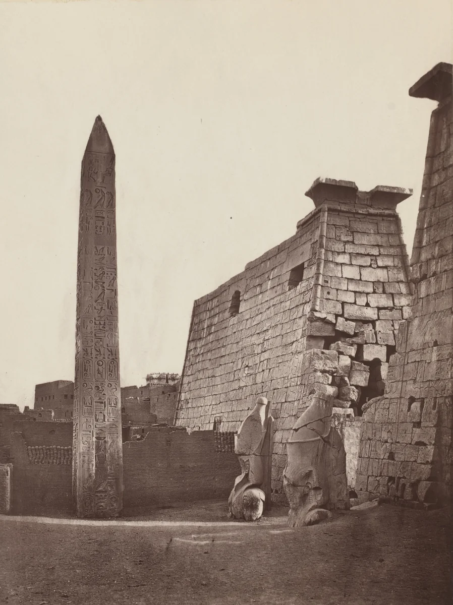 Obelisk and Pylon by William de Wiveleslie Abney, photograph, 1876