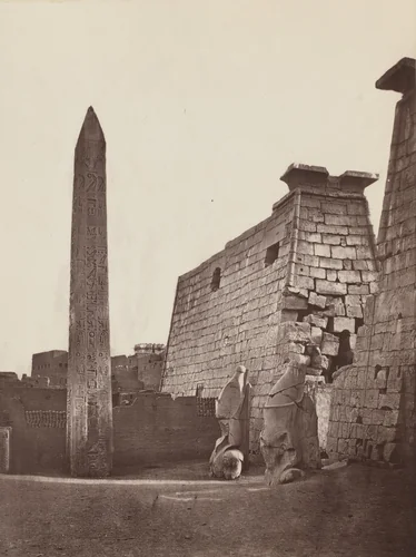 Obelisk and Pylon by William de Wiveleslie Abney, photograph, 1876
