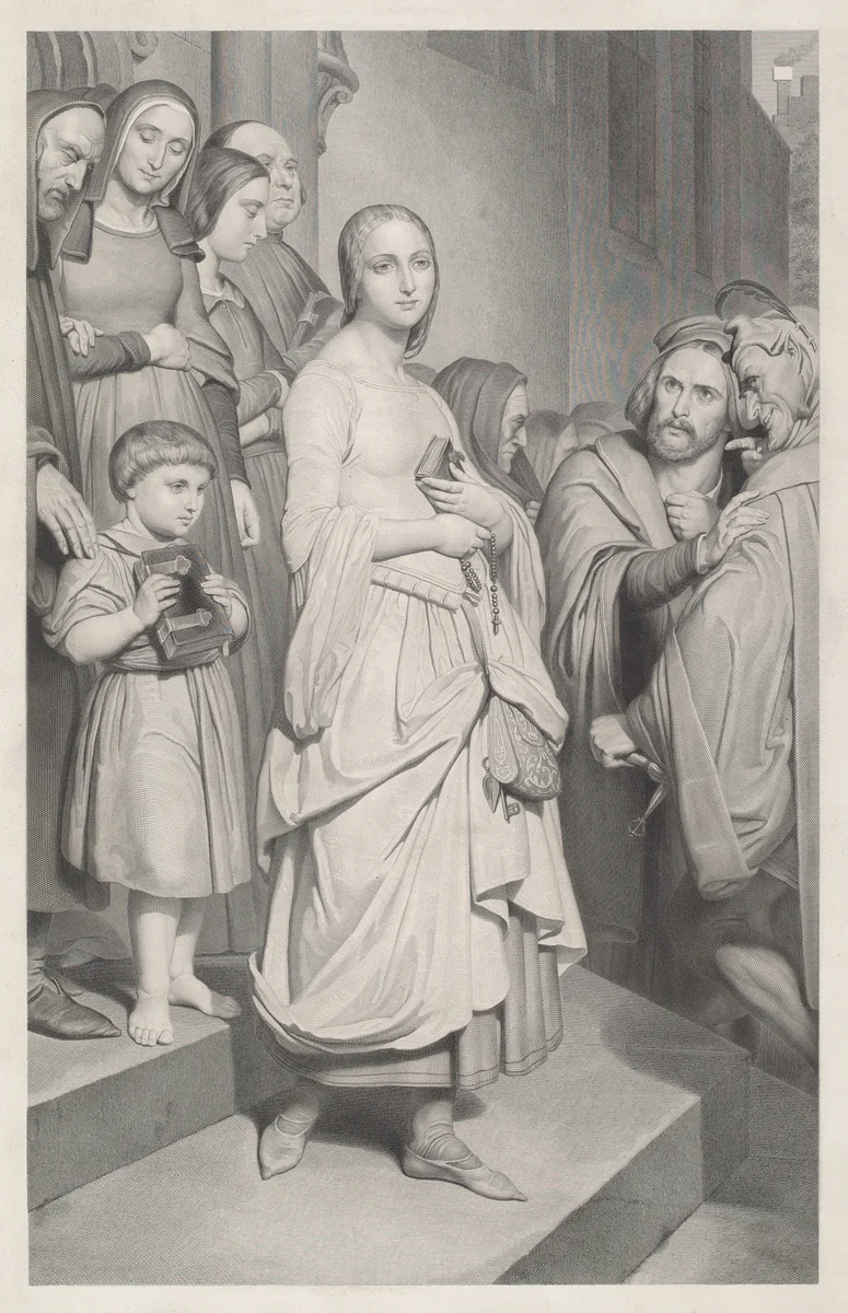 Faust Seeing Marguerite for the First Time by Adolphe Alexandre Joseph Caron
Ary Scheffer, print, 1797-1867